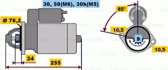 BOSCH 0 001 218 135 - Starter autospares.lv