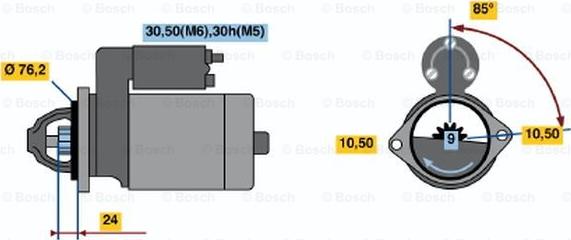 BOSCH 0 001 218 136 - Starter autospares.lv