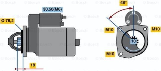 BOSCH 0 001 218 128 - Starter autospares.lv