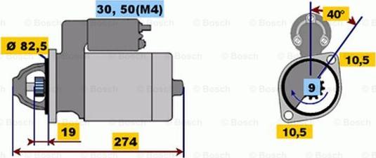 BOSCH 0 001 218 122 - Starter autospares.lv