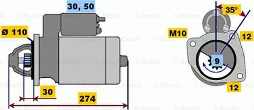 BOSCH 0 001 218 174 - Starter autospares.lv