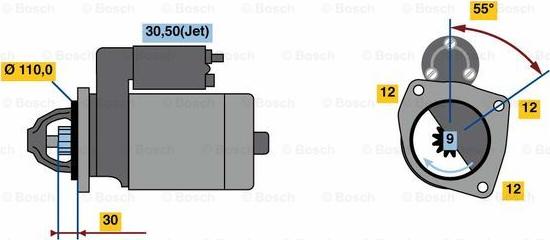 BOSCH 0 001 218 822 - Starter autospares.lv