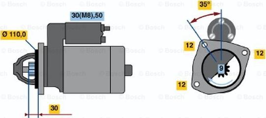 BOSCH 0 001 218 703 - Starter autospares.lv