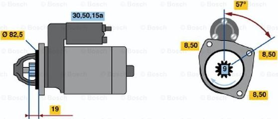 BOSCH 0 001 212 400 - Starter autospares.lv