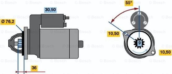 BOSCH 0 001 212 403 - Starter autospares.lv