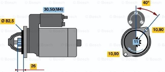 BOSCH 0 001 223 002 - Starter autospares.lv