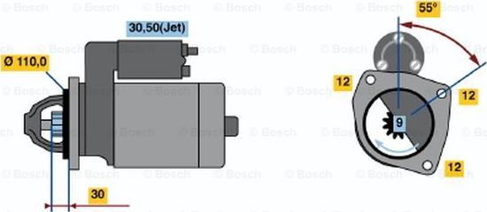 BOSCH 0 001 223 010 - Starter autospares.lv