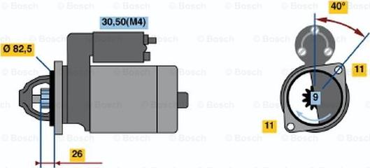 BOSCH 0 001 223 021 - Starter autospares.lv