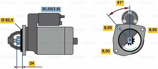 BOSCH 0 001 223 104 - Starter autospares.lv