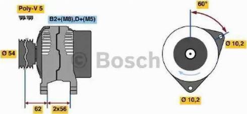 BOSCH 0 124 515 085 - Alternator autospares.lv