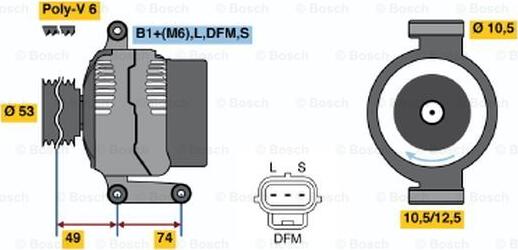 BOSCH 0 124 415 016 - Alternator autospares.lv