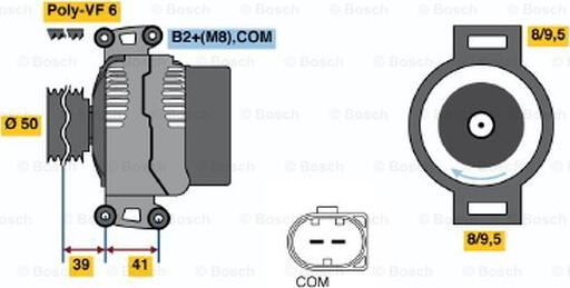 BOSCH 0 124 515 098 - Alternator autospares.lv