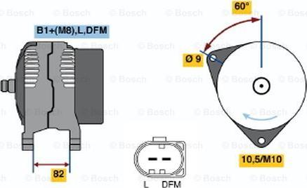 BOSCH 0 124 515 058 - Alternator autospares.lv