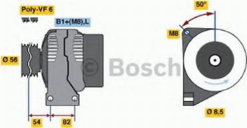 BOSCH 0 124 525 014 - Alternator autospares.lv