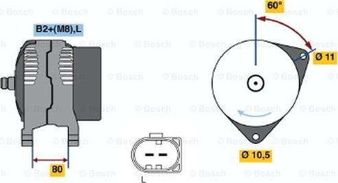 BOSCH 0 124 525 125 - Alternator autospares.lv