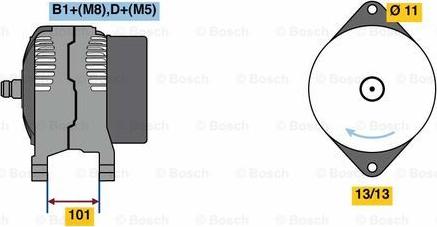 BOSCH 0 124 525 203 - Alternator autospares.lv