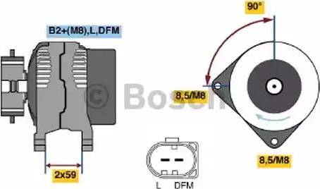 BOSCH 0 124 615 031 - Alternator autospares.lv