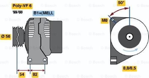 BOSCH 0 986 047 470 - Alternator autospares.lv