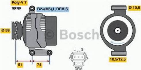 BOSCH 0 124 315 019 - Alternator autospares.lv