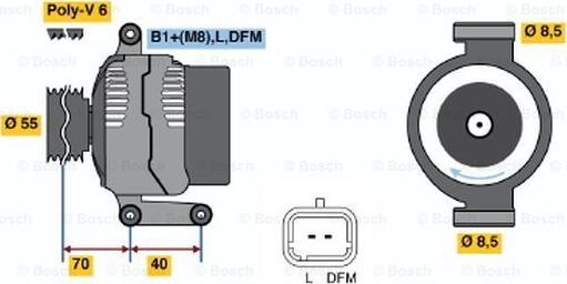 BOSCH 0 124 325 024 - Alternator autospares.lv