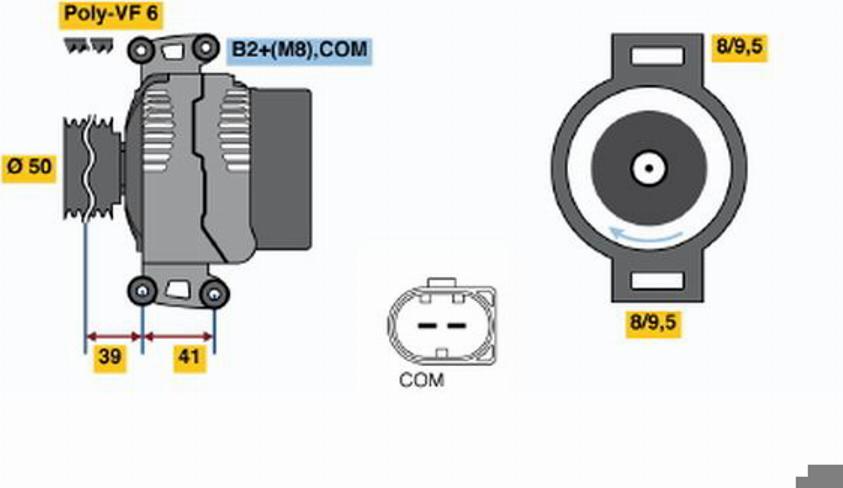 BOSCH 0124325072 - Alternator autospares.lv