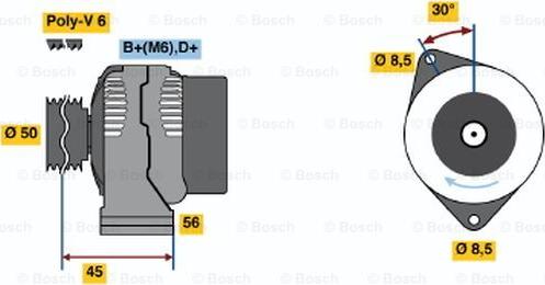 BOSCH 0 124 325 117 - Alternator autospares.lv