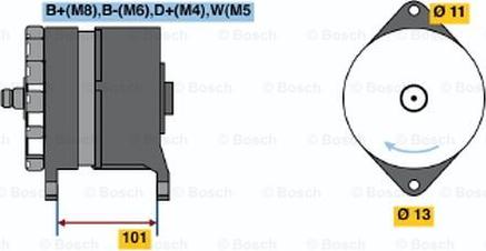 BOSCH 0 120 469 044 - Alternator autospares.lv