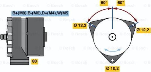 BOSCH 0 120 469 019 - Alternator autospares.lv