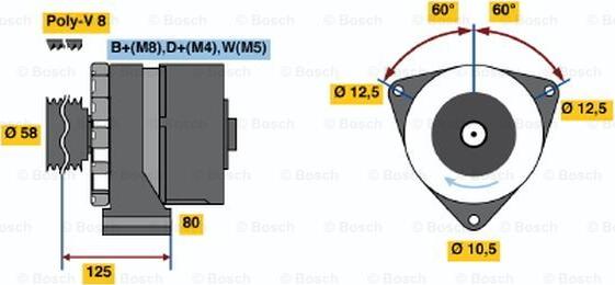 BOSCH 0 120 469 119 - Alternator autospares.lv