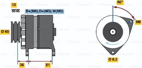 BOSCH 0 120 469 899 - Alternator autospares.lv