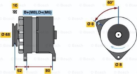 BOSCH 0 120 469 830 - Alternator autospares.lv