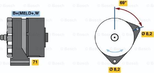 BOSCH 0 120 469 788 - Alternator autospares.lv