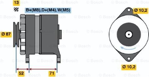 BOSCH 0 120 468 094 - Alternator autospares.lv