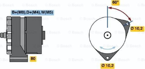 BOSCH 0 120 468 155 - Alternator autospares.lv