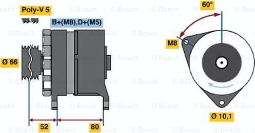 BOSCH 0 120 468 108 - Alternator autospares.lv