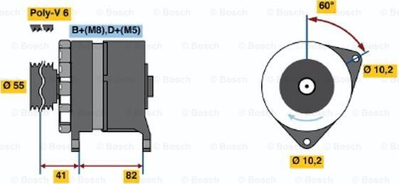 BOSCH 0 120 468 134 - Alternator autospares.lv