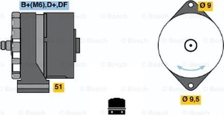 BOSCH 0 120 400 706 - Alternator autospares.lv