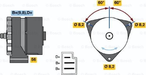 BOSCH 0 120 489 506 - Alternator autospares.lv