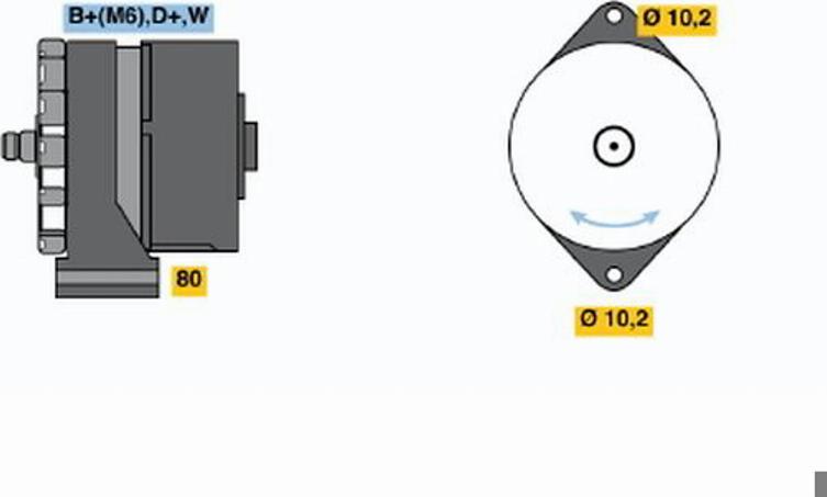 BOSCH 0120489192 - Alternator autospares.lv