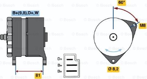 BOSCH 0 120 489 244 - Alternator autospares.lv