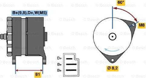 BOSCH 0 120 489 251 - Alternator autospares.lv