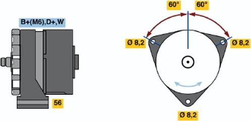 BOSCH 0120489710 - Alternator autospares.lv