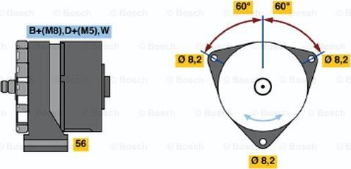 BOSCH 6 033 GB2 009 - Alternator autospares.lv