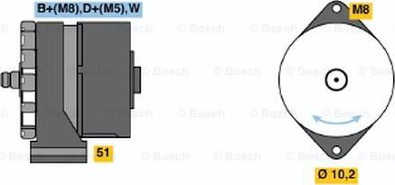 BOSCH 0 120 488 285 - Alternator autospares.lv