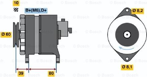 BOSCH 0 120 488 012 - Alternator autospares.lv