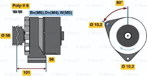 BOSCH 0 120 488 136 - Alternator autospares.lv