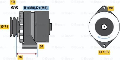 BOSCH 0 120 488 303 - Alternator autospares.lv