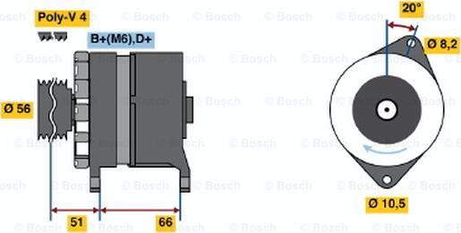 BOSCH 0 120 488 215 - Alternator autospares.lv