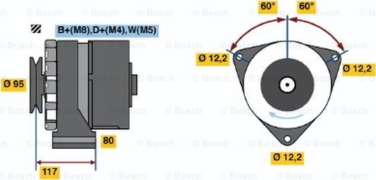 BOSCH 0 120 488 282 - Alternator autospares.lv