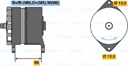 BOSCH 0 120 689 516 - Alternator autospares.lv